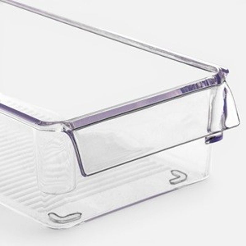 Casa si Gradina - Mobilier - Organizare si depozitare - Cutii depozitare - Organizator frigider din plastic transparent cu mâner, 36x10,5x5 cm - Infinity.ro
