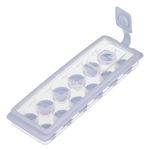 Casa si Gradina - Bucatarie si vesela - Accesorii bar - Forme cuburi de gheata - Cutie pentru Gheata cu 12 Compartimente, Gri, Plastic, cu Capac Transparent - Infinity.ro
