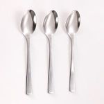 Casa si Gradina - Bucatarie si vesela - Vesela si tacamuri - Tacamuri si seturi - Lingurite pentru desert din otel inoxidabil, Set 3 buc, 14,5 cm, Argintiu - Infinity.ro