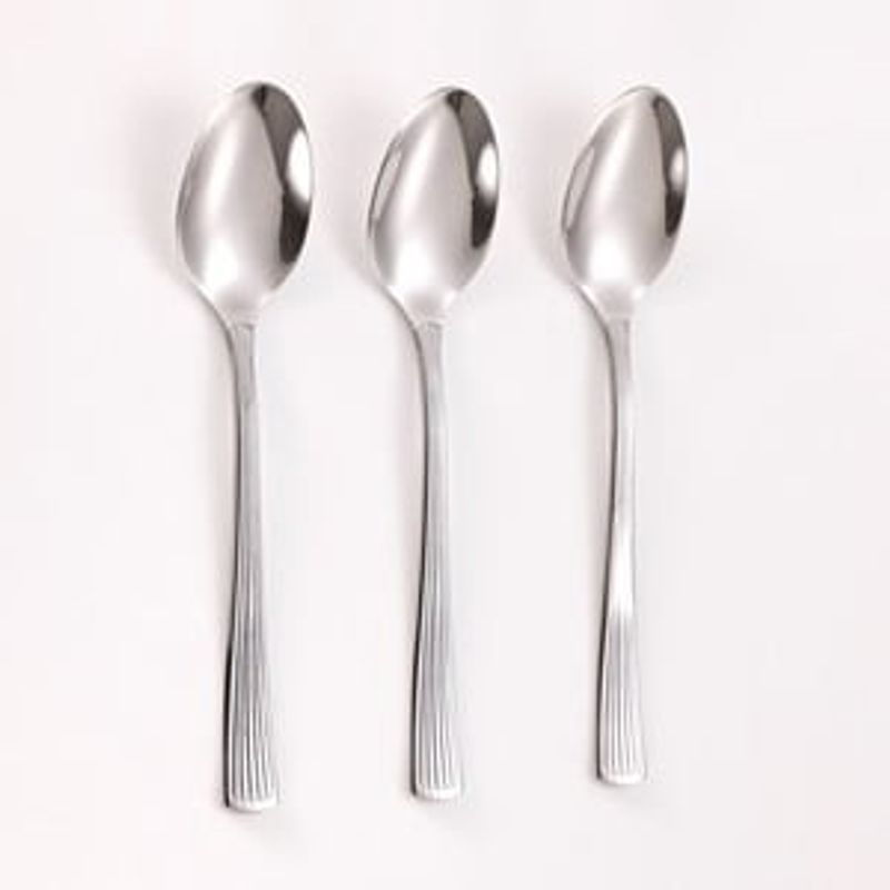 Casa si Gradina - Bucatarie si vesela - Vesela si tacamuri - Tacamuri si seturi - Lingurite pentru desert din otel inoxidabil, Set 3 buc, 14,5 cm, Argintiu - Infinity.ro