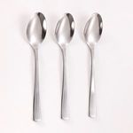 Casa si Gradina - Bucatarie si vesela - Vesela si tacamuri - Tacamuri si seturi - Lingurite pentru desert din otel inoxidabil, Set 3 buc, 14,5 cm, Argintiu - Infinity.ro