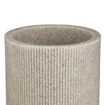 Ingrijire personala si Cosmetice - Igiena dentara - Periute de dinti clasice - Suport rotund pentru periute de dinti din polyresin, Bej cu dungi verticale, 7.5 x 15.5 cm - Infinity.ro