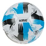 Sport si Outdoor - Sporturi de echipa - Fotbal - Porti fotbal - Minge de fotbal marimea 5, design modern, alba cu accente negre, galbene si albastre - Infinity.ro