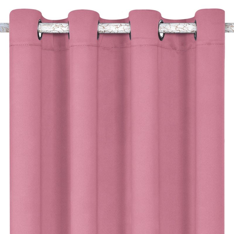 Casa si Gradina - Textile si covoare - Perdele si draperii - Draperii - Draperie Poliester Model Decorativ Roz Dimensiune 140x260cm cu Inele - Infinity.ro