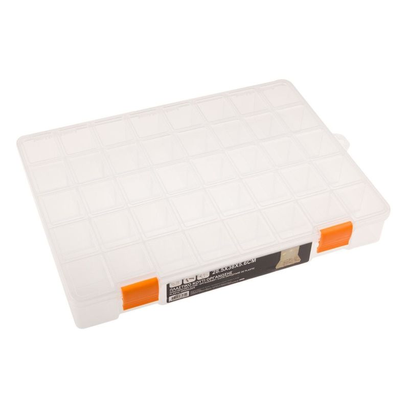 Casa si Gradina - Mobilier - Organizare si depozitare - Cutii depozitare - Cutie organizator cu 40 de compartimente, 38x28.5x5.5 cm, transparenta - Infinity.ro