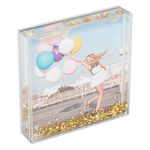 Casa si Gradina - Decoratiuni - Obiecte decorative - Accesorii decorative - Rama foto decorativa cu glitter, 10x10 cm, transparenta - Infinity.ro