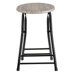 Casa si Gradina - Mobilier - Scaune si fotolii - Tabureti - Taburet pliabil din metal si lemn MDF, Maro, 30x47cm - Infinity.ro