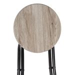 Casa si Gradina - Mobilier - Scaune si fotolii - Tabureti - Taburet pliabil din metal si lemn MDF, Maro, 30x47cm - Infinity.ro