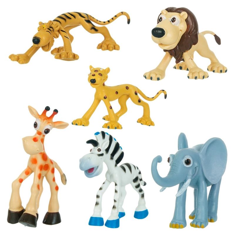 Jucarii, Copii si Bebe - Jucarii si jocuri - Figurine - Set 6 Figurine Animale din Jungla, Multicolor, Plastic - Infinity.ro