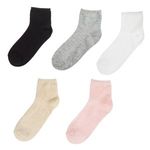 Fashion, accesorii si bijuterii - Femei - Lenjerie si pijamale femei - Sosete si ciorapi femei - Set de 5 Sosete Low Cut pentru Femei din Bumbac Blend - Infinity.ro