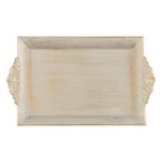 Casa si Gradina - Bucatarie si vesela - Vesela si tacamuri - Platouri de bucatarie - Platou Decorativ Dreptunghiular Plastic Bej Auriu Brushed - Infinity.ro