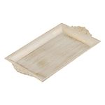 Casa si Gradina - Bucatarie si vesela - Vesela si tacamuri - Platouri de bucatarie - Platou Decorativ Dreptunghiular Plastic Bej Auriu Brushed - Infinity.ro