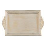 Casa si Gradina - Bucatarie si vesela - Vesela si tacamuri - Platouri de bucatarie - Platou Decorativ Dreptunghiular Plastic Bej Auriu Brushed - Infinity.ro