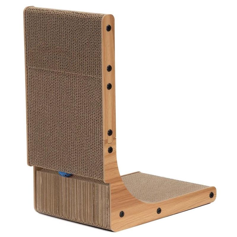 Petshop - Accesorii petshop - Jucarii animale - Ansambluri de joaca - Ansamblu de zgariat pentru pisici cu bila si catnip, 25x40x50 cm, maro - Infinity.ro