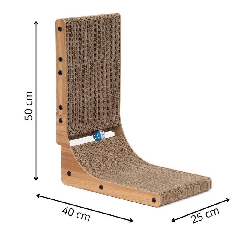 Petshop - Accesorii petshop - Jucarii animale - Ansambluri de joaca - Ansamblu de zgariat pentru pisici cu bila si catnip, 25x40x50 cm, maro - Infinity.ro