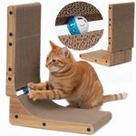 Petshop - Accesorii petshop - Jucarii animale - Ansambluri de joaca - Ansamblu de zgariat pentru pisici cu bila si catnip, 25x40x50 cm, maro - Infinity.ro