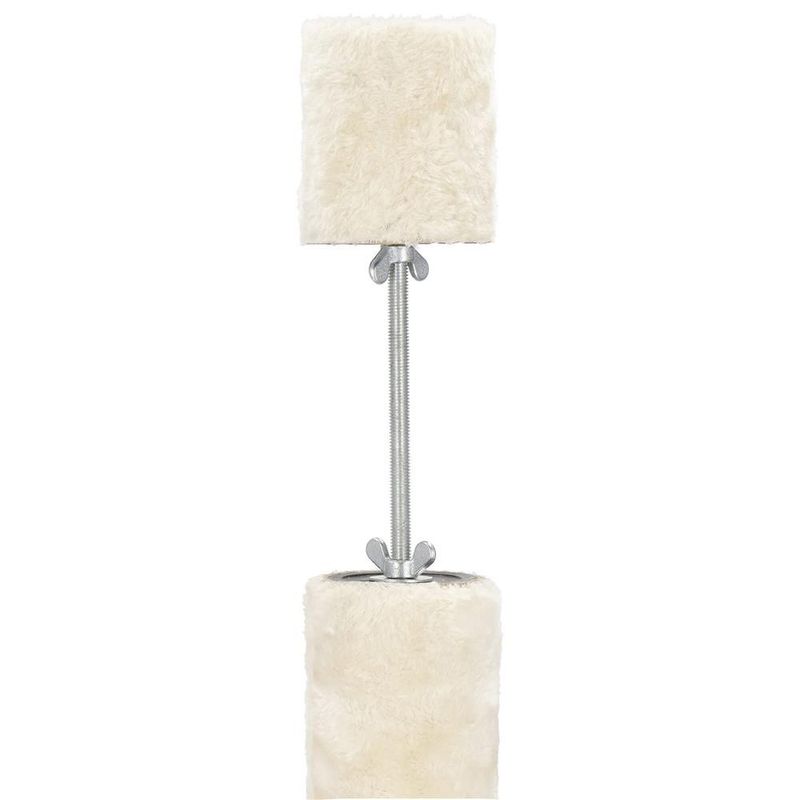 Petshop - Accesorii petshop - Jucarii animale - Ansambluri de joaca - Ansamblu de joaca pentru pisici, tip stalp de catarat pana la tavan, inaltime reglabila, 240 - 265 cm, bej - Infinity.ro