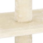 Petshop - Accesorii petshop - Jucarii animale - Ansambluri de joaca - Ansamblu de joaca pentru pisici, tip stalp de catarat pana la tavan, inaltime reglabila, 240 - 265 cm, bej - Infinity.ro