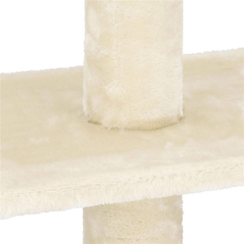 Petshop - Accesorii petshop - Jucarii animale - Ansambluri de joaca - Ansamblu de joaca pentru pisici, tip stalp de catarat pana la tavan, inaltime reglabila, 240 - 265 cm, bej - Infinity.ro