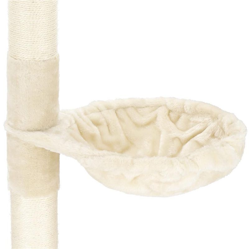 Petshop - Accesorii petshop - Jucarii animale - Ansambluri de joaca - Ansamblu de joaca pentru pisici, tip stalp de catarat pana la tavan, inaltime reglabila, 240 - 265 cm, bej - Infinity.ro
