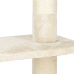 Petshop - Accesorii petshop - Jucarii animale - Ansambluri de joaca - Ansamblu de joaca pentru pisici, tip stalp de catarat pana la tavan, inaltime reglabila, 240 - 265 cm, bej - Infinity.ro