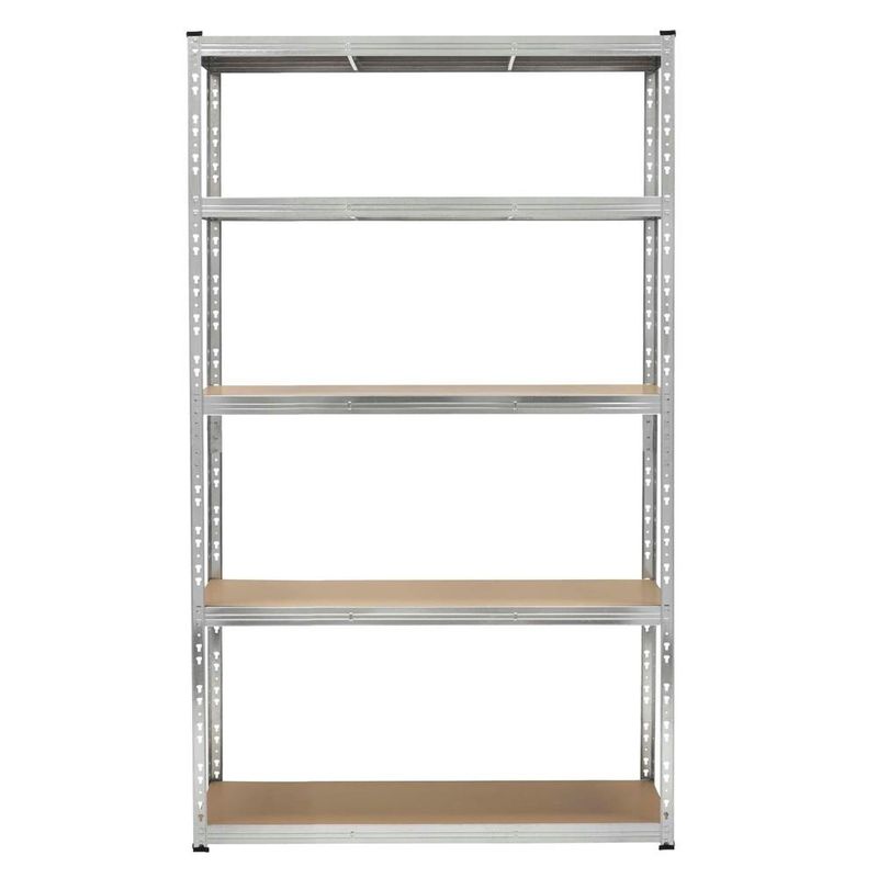 Casa si Gradina - Constructii - Depozitare, transport si protectie - Rafturi, fisete si vestiare - Raft metalic de depozitare cu 5 polite reglabile MDF, structura zincata, capacitate 1000 kg, 120x45x205 cm, gri - Infinity.ro