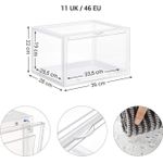 Casa si Gradina - Mobilier - Dulapuri si sifoniere - Dulapuri pantofi - Organizatoare pantofi, transparente cu usa frontala, stivuibile, PVC, 3 cutii x 36x28x22 cm, transparent - Infinity.ro