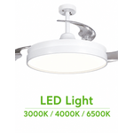 Electronice si Electrocasnice - Climatizare si sisteme de incalzire - Aparate racire aer - Ventilatoare - Ventilator de tavan cu iluminare LED HAEGER BRIGHT WOOD, Diametru 107 cm,Telecomanda, 6 viteze, Timer, 24 W, Silentios - Infinity.ro