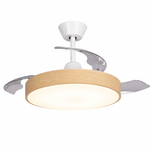 Electronice si Electrocasnice - Climatizare si sisteme de incalzire - Aparate racire aer - Ventilatoare - Ventilator de tavan cu iluminare LED HAEGER BRIGHT WOOD, Diametru 107 cm,Telecomanda, 6 viteze, Timer, 24 W, Silentios - Infinity.ro