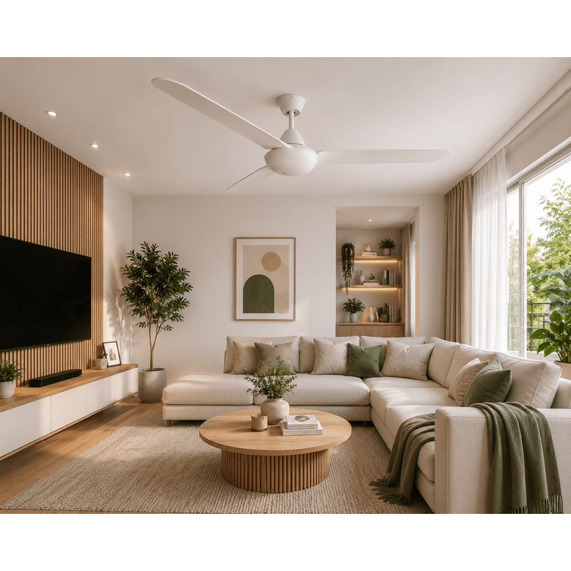 Electronice si Electrocasnice - Climatizare si sisteme de incalzire - Aparate racire aer - Ventilatoare - Ventilator de tavan cu iluminare LED HAEGER NATURE LIGHT PLUS, Diametru 142 cm, Telecomanda, 6 viteze, Timer, 68 W - Infinity.ro