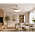 Electronice si Electrocasnice - Climatizare si sisteme de incalzire - Aparate racire aer - Ventilatoare - Ventilator de tavan cu iluminare LED HAEGER BRIGHT WOOD, Diametru 107 cm,Telecomanda, 6 viteze, Timer, 24 W, Silentios - Infinity.ro