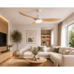 Electronice si Electrocasnice - Climatizare si sisteme de incalzire - Aparate racire aer - Ventilatoare - Ventilator de tavan cu iluminare LED HAEGER NATURE LIGHT, Diametru 117 cm, Telecomanda, 6 viteze, Timer, 68 W - Infinity.ro