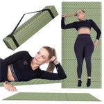 Sport si Outdoor - Camping - Saltele si accesorii pentru somn - Saltele camping - Saltea pliabila pentru camping sau plaja, 182x60 cm, spuma XPE, termoizolanta, pliere armonica, 12 segmente, verde - Infinity.ro