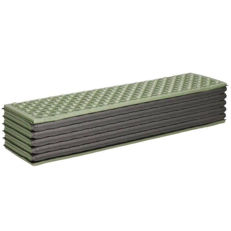 Sport si Outdoor - Camping - Saltele si accesorii pentru somn - Saltele camping - Saltea pliabila pentru camping sau plaja, 182x60 cm, spuma XPE, termoizolanta, pliere armonica, 12 segmente, verde - Infinity.ro