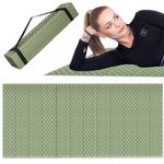 Sport si Outdoor - Camping - Saltele si accesorii pentru somn - Saltele camping - Saltea pliabila pentru camping sau plaja, 182x60 cm, spuma XPE, termoizolanta, pliere armonica, 12 segmente, verde - Infinity.ro