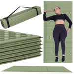 Sport si Outdoor - Camping - Saltele si accesorii pentru somn - Saltele camping - Saltea pliabila pentru camping sau plaja, 182x60 cm, spuma XPE, termoizolanta, pliere armonica, 12 segmente, verde - Infinity.ro