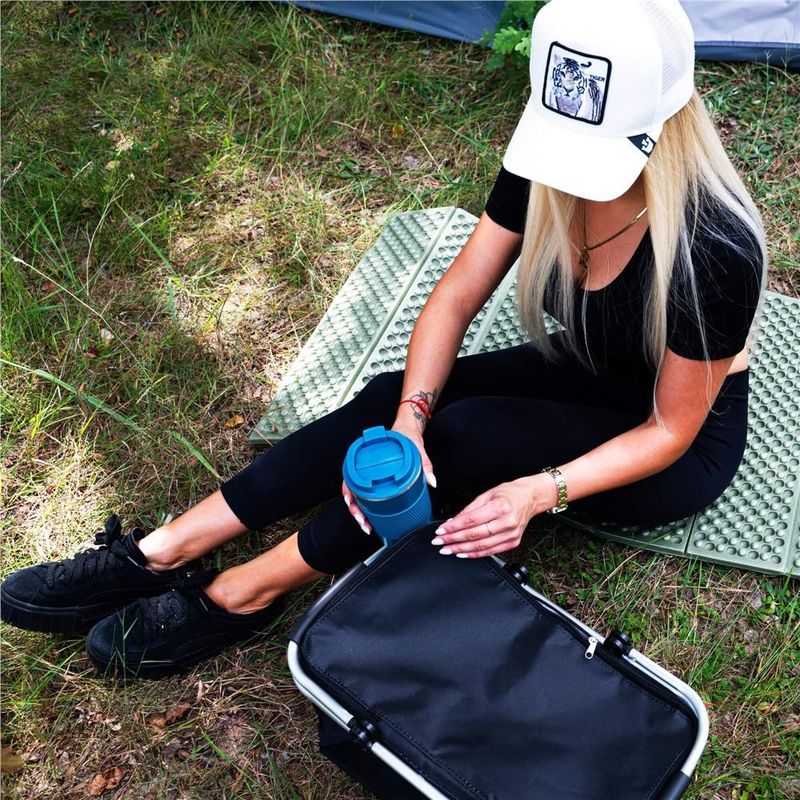 Sport si Outdoor - Camping - Saltele si accesorii pentru somn - Saltele camping - Saltea pliabila pentru camping sau plaja, 182x60 cm, spuma XPE, termoizolanta, pliere armonica, 12 segmente, verde - Infinity.ro