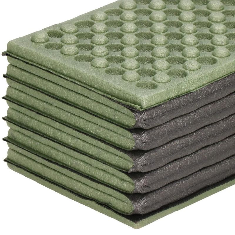 Sport si Outdoor - Camping - Saltele si accesorii pentru somn - Saltele camping - Saltea pliabila pentru camping sau plaja, 182x60 cm, spuma XPE, termoizolanta, pliere armonica, 12 segmente, verde - Infinity.ro