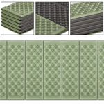 Sport si Outdoor - Camping - Saltele si accesorii pentru somn - Saltele camping - Saltea pliabila pentru camping sau plaja, 182x60 cm, spuma XPE, termoizolanta, pliere armonica, 12 segmente, verde - Infinity.ro