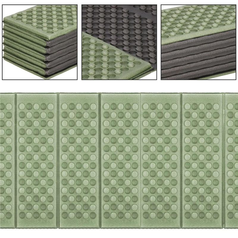 Sport si Outdoor - Camping - Saltele si accesorii pentru somn - Saltele camping - Saltea pliabila pentru camping sau plaja, 182x60 cm, spuma XPE, termoizolanta, pliere armonica, 12 segmente, verde - Infinity.ro