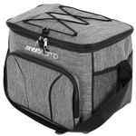 Sport si Outdoor - Camping - Bucatarie de camping - Cutii si genti frigorifice - Geanta termica 18L cu buzunare laterale, strat termoizolant PEVA si curea reglabila, 33x21x26 cm, gri - Infinity.ro