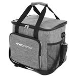 Sport si Outdoor - Camping - Bucatarie de camping - Cutii si genti frigorifice - Geanta termica 28L, cu curea ajustabila si 3 buzunare, 37x29x29 cm, gri - Infinity.ro