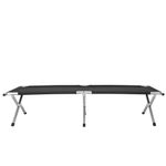 Sport si Outdoor - Camping - Saltele si accesorii pentru somn - Accesorii pentru somn camping - Pat pliant camping structura metalica cu husa transport, pliabil compact, max 150 kg, 190x74x42 cm, negru - Infinity.ro