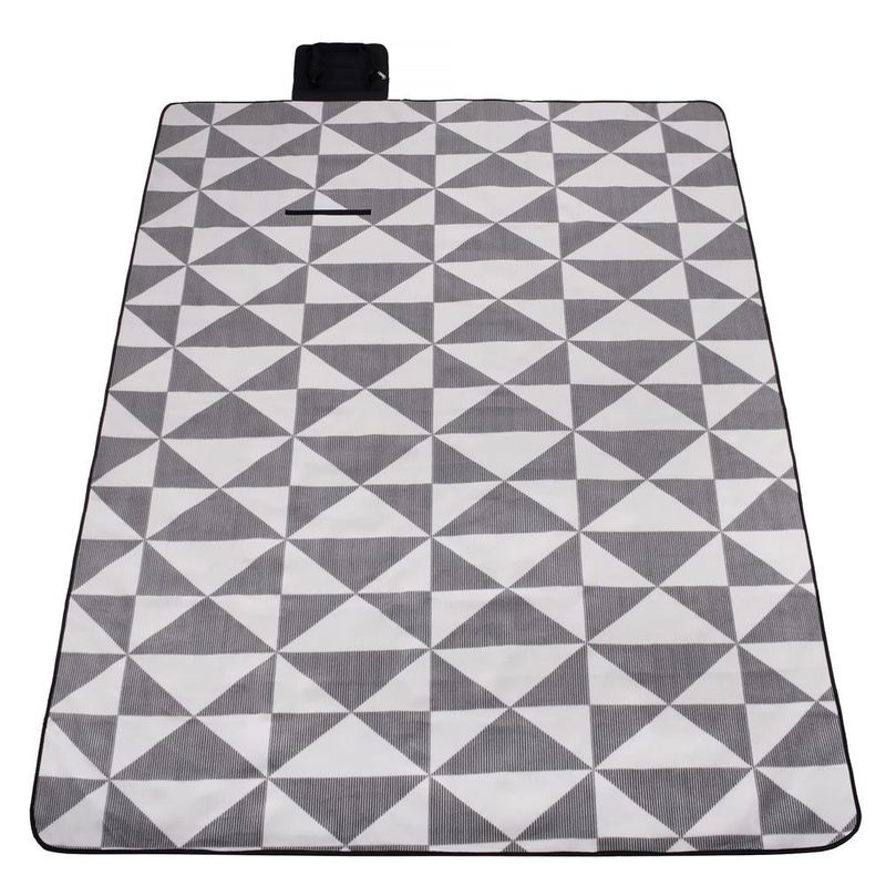 Sport si Outdoor - Camping - Saltele si accesorii pentru somn - Izoprene - Patura pentru picnic sau plaja, cu folie izolatoare si maner, 180x220cm, gri - Infinity.ro