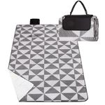 Sport si Outdoor - Camping - Saltele si accesorii pentru somn - Izoprene - Patura pentru picnic sau plaja, cu folie izolatoare si maner, 180x220cm, gri - Infinity.ro