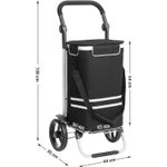 Market - Bacanie - Alte articole bacanie - Carucior de cumparaturi piata, pliabil, compartiment frigorific, multifunctional, 44x35x100 cm, negru - Infinity.ro