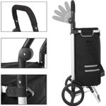 Market - Bacanie - Alte articole bacanie - Carucior de cumparaturi piata, pliabil, compartiment frigorific, multifunctional, 44x35x100 cm, negru - Infinity.ro