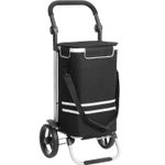 Market - Bacanie - Alte articole bacanie - Carucior de cumparaturi piata, pliabil, compartiment frigorific, multifunctional, 44x35x100 cm, negru - Infinity.ro