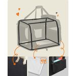 Petshop - Accesorii petshop - Culcusuri si custi - Genti si articole transport - Geanta transport animale de companie, pliabila, din material textil, marime M, 60x42x42cm, negru - Infinity.ro