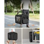 Petshop - Accesorii petshop - Culcusuri si custi - Genti si articole transport - Geanta transport animale de companie, pliabila, din material textil, marime M, 60x42x42cm, negru - Infinity.ro